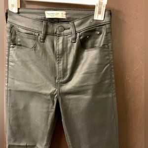 Abercrombie skinny coated jeans